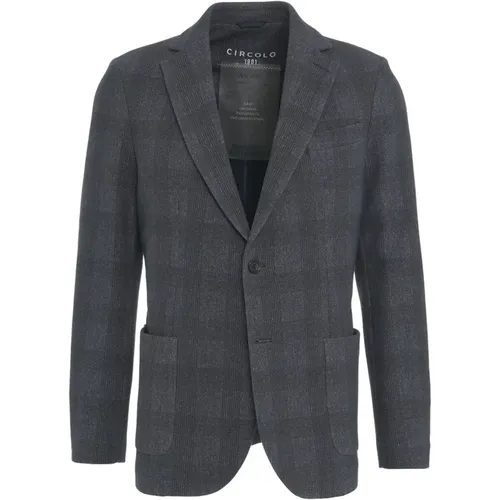 Glen Check Blazer mit Brusttasche , Herren, Größe: L - Circolo 1901 - Modalova