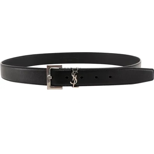 Cassandre Belt With Monogram , female, Sizes: 70 CM, 90 CM, 100 CM - Saint Laurent - Modalova