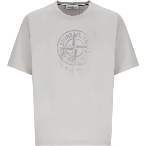 T-shirts and Polos Grey , male, Sizes: M, L, S - Stone Island - Modalova