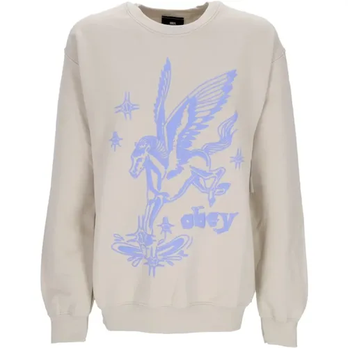 Vintage Sand Crewneck Sweatshirt Women , male, Sizes: M, L, S - Obey - Modalova