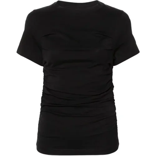 Schwarzes T-Shirt aus Bio-Baumwolle mit Rundhalsausschnitt , Damen, Größe: M - Axel Arigato - Modalova