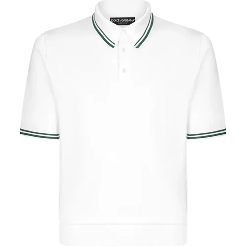 Silk Polo Shirt Short Sleeves , male, Sizes: M, L, S - Dolce & Gabbana - Modalova