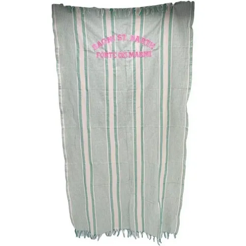 Striped Beach Towel Green Seawear , female, Sizes: ONE SIZE - MC2 Saint Barth - Modalova