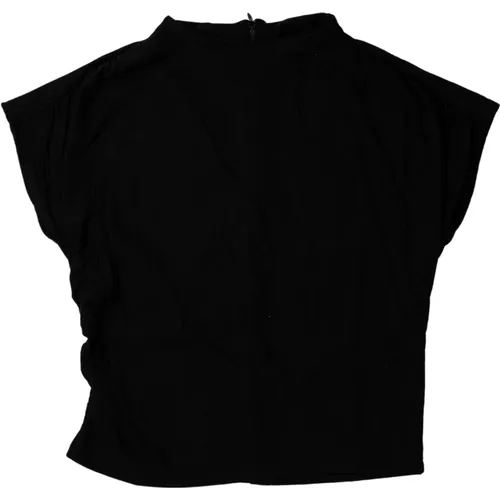 Schwarzes Rifagz T-Shirt , Damen, Größe: L - Gestuz - Modalova