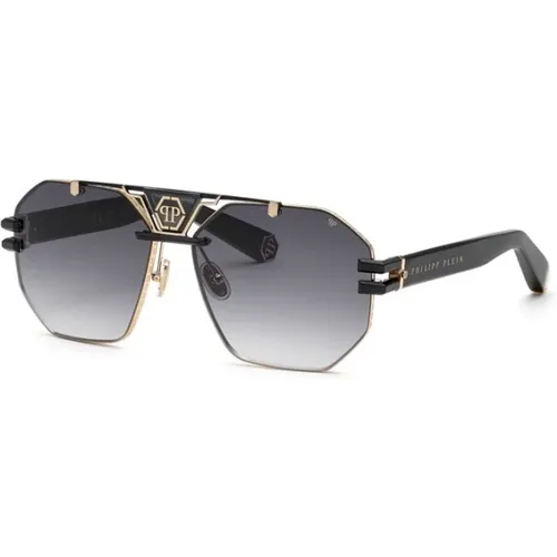 Rose Gold Smoke Gradient Sunglasses , male, Sizes: 63 MM - Philipp Plein - Modalova