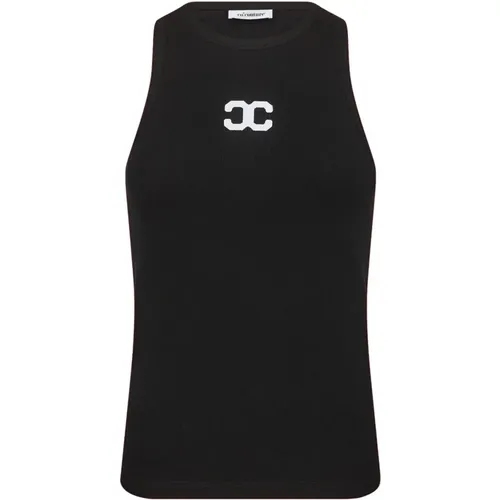 Sporty Tank Top with Logo , female, Sizes: M, XL, XS, S - Co'Couture - Modalova