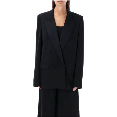 Double-Breasted Tuxedo Blazer Jacket , female, Sizes: XS - Stella Mccartney - Modalova