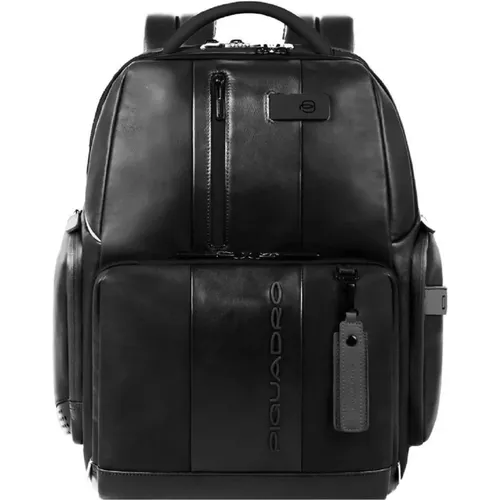 Leather Backpack Bucket Bag , male, Sizes: ONE SIZE - Piquadro - Modalova