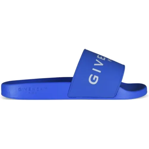 Sommerlicher Stil-Upgrade: Blaue Logo-Slides - Givenchy - Modalova
