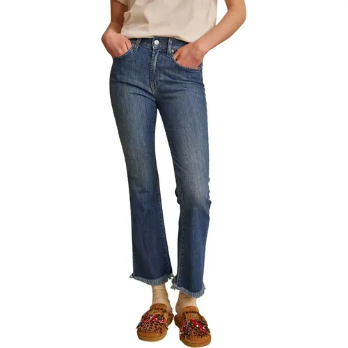 Blaue Bootcut Jeans für Frauen , Damen, Größe: W30 - Roy Roger's - Modalova