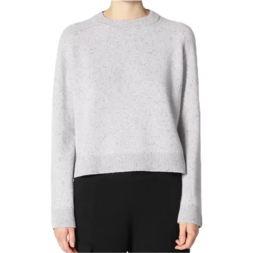 Gerippter Crew Neck Strickpullover , Damen, Größe: L - Sminfinity - Modalova