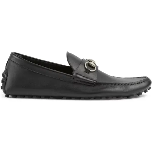 Horsebit Leather Loafers , male, Sizes: 10 UK, 8 1/2 UK, 7 1/2 UK, 9 UK, 7 UK, 8 UK, 10 1/2 UK, 9 1/2 UK - Gucci - Modalova