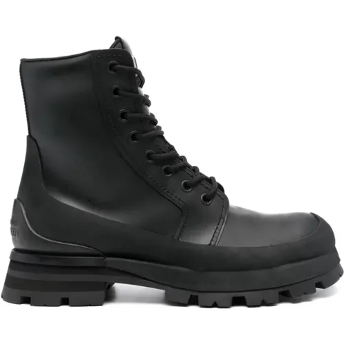 Lace-up Boots with Flared Rubber Sole , male, Sizes: 7 UK - alexander mcqueen - Modalova