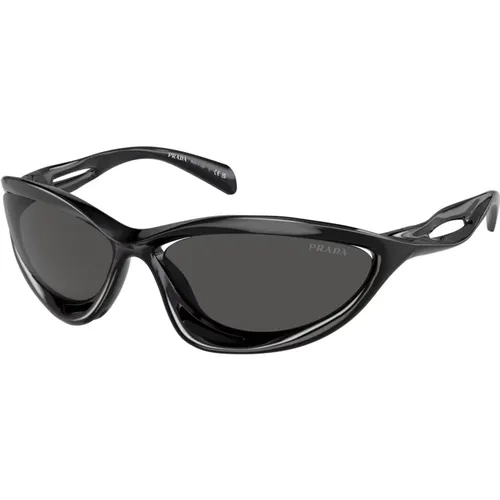 Stilvolle Sonnenbrille schwarzer Rahmen , unisex, Größe: 60 MM - Prada - Modalova