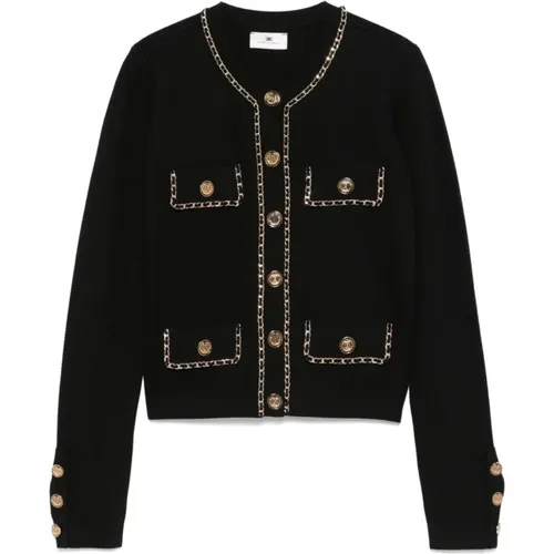 Schwarze Pullover für Frauen , Damen, Größe: XL - Elisabetta Franchi - Modalova