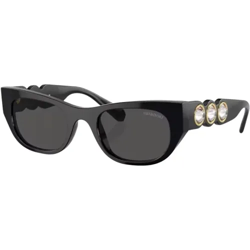 Dark Grey Sunglasses Sk6028 - Swarovski - Modalova