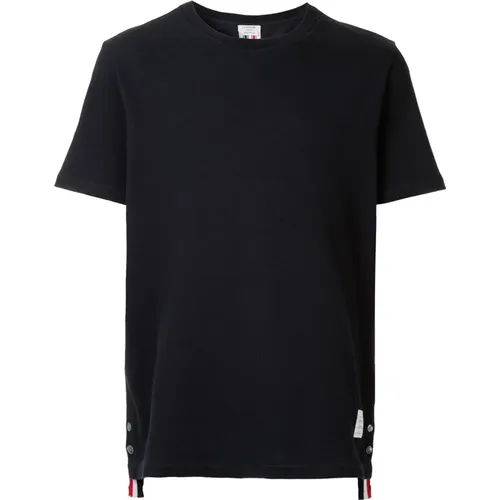 T-shirt with Tri-Stripe Detail , male, Sizes: 2XL, XL - Thom Browne - Modalova