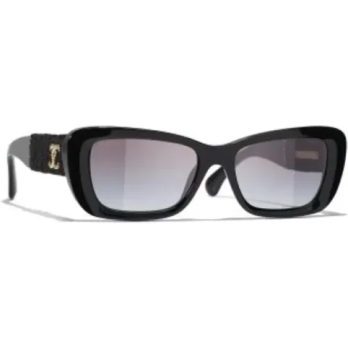 Schwarze Sonnenbrille mit Originalzubehör,Weiße Sungles mit Original-Etui - Chanel - Modalova