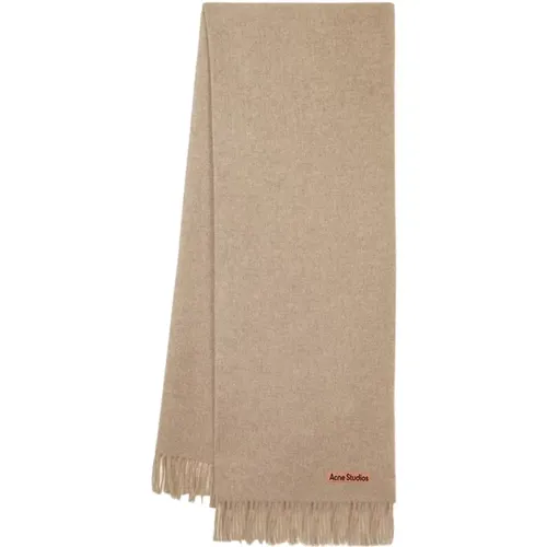 Fn-Ux Scarf - Wool - Oatmeal , unisex, Sizes: ONE SIZE - Acne Studios - Modalova