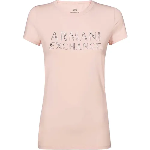 T-Shirt , Damen, Größe: XL - Armani Exchange - Modalova