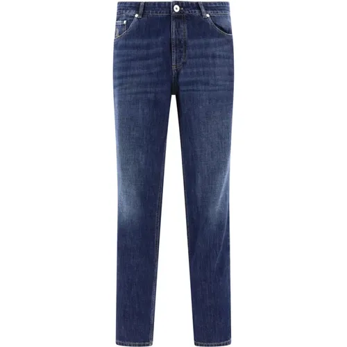 Traditionelle Passform Baumwoll Jeans , Herren, Größe: 2XL - BRUNELLO CUCINELLI - Modalova
