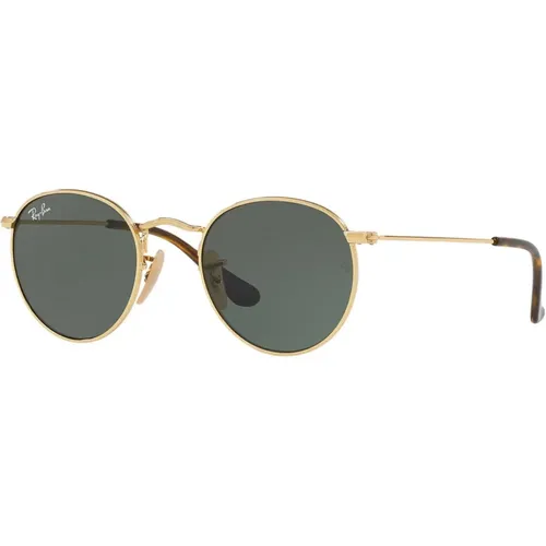 Runde Metall Junior Sonnenbrille Grüne Linse , unisex, Größe: 44 MM - Ray-Ban - Modalova