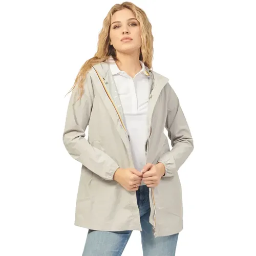 Three-Quarter Length Slim Coat , female, Sizes: S, XS, L - K-way - Modalova
