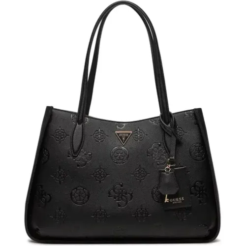 Keandra Tote Bag - Schwarzes PU-Leder - Guess - Modalova