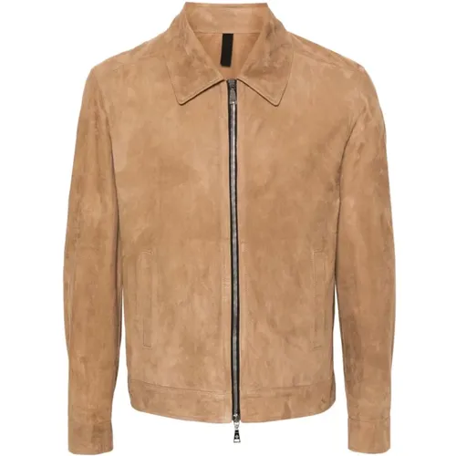 Leather Jacket , male, Sizes: L, XL, M, 2XL - Tagliatore - Modalova