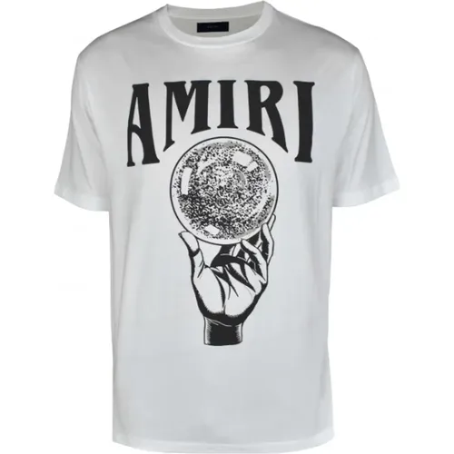 Weiße Baumwoll Grafik T-shirt - Amiri - Modalova