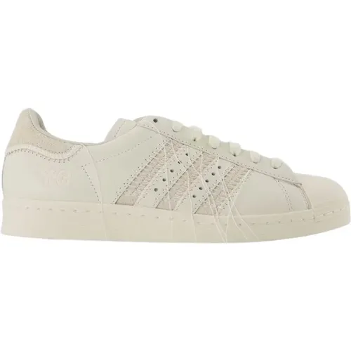 Elegante Off-White Leder Sneakers , Damen, Größe: 43 EU - Y-3 - Modalova