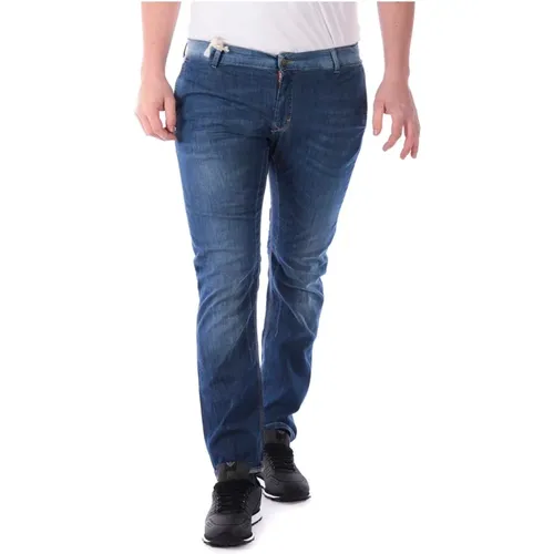Slim-fit Denim Jeans , Herren, Größe: W30 - Daniele Alessandrini - Modalova