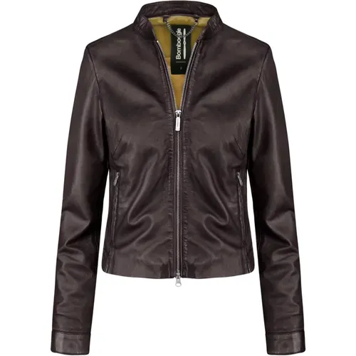Natt Soft Nappa Leather Jacket , female, Sizes: 2XL, S - BomBoogie - Modalova