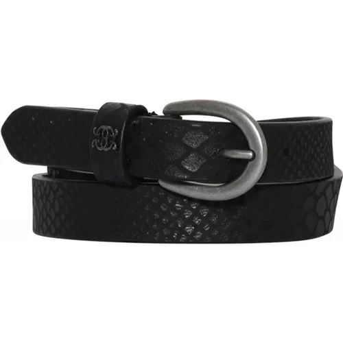 Leather Belt with Snakeskin Pattern , female, Sizes: 95 CM - Gustav - Modalova