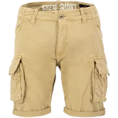 Cargo Crew Shorts Sand , male, Sizes: W33, W30, W34, W32, W31 - alpha industries - Modalova