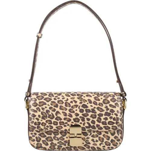 Leopard Print Grace Baguette Handbag , female, Sizes: ONE SIZE - A.p.c. - Modalova