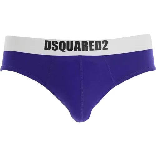 Blaue Logo-Slips klassischer Stil , Herren, Größe: 2XL - Dsquared2 - Modalova