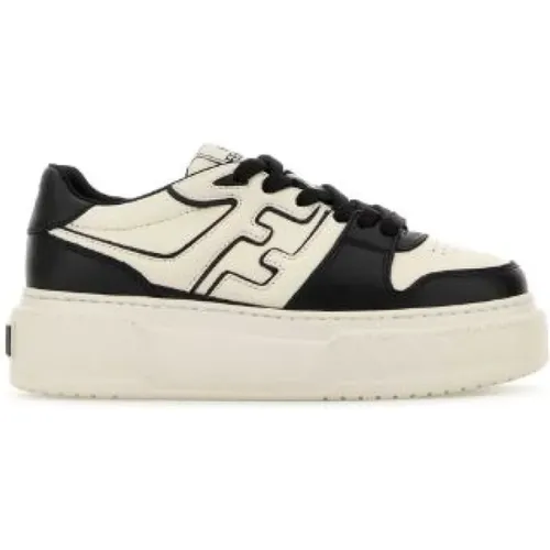 Beige Sneaker Calf Rubber , female, Sizes: 6 UK, 7 UK, 6 1/2 UK, 3 UK - Fendi - Modalova