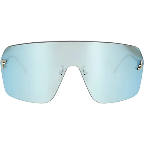 Moderne Sonnenbrille mit Kristalldetail - Fendi - Modalova