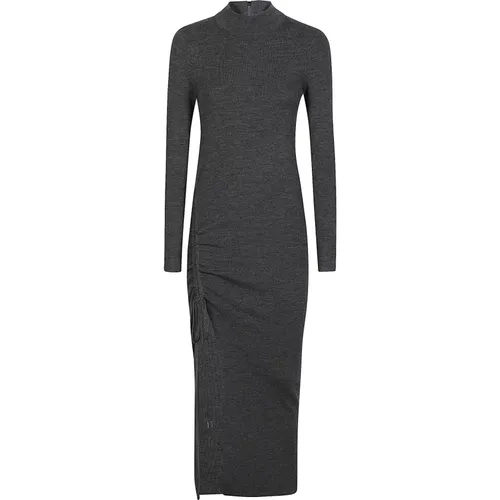 Gerüschtes Merino Midi Kleid , Damen, Größe: XS - Michael Kors - Modalova