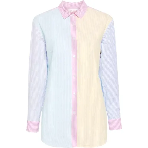 Striped Seersucker Shirt , female, Sizes: S, XS - MC2 Saint Barth - Modalova