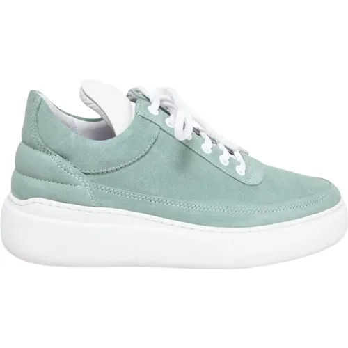 Pulverblau Wildleder Keilabsatz Sneaker - Filling Pieces - Modalova