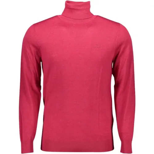 Ele Pink Wool Turtleneck Sweater , male, Sizes: 2XL, 3XL, XL - Gant - Modalova