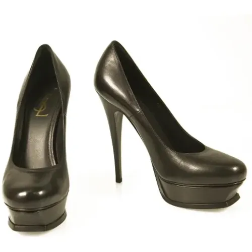 Pre-owned Leather heels , female, Sizes: 7 UK - Yves Saint Laurent Vintage - Modalova