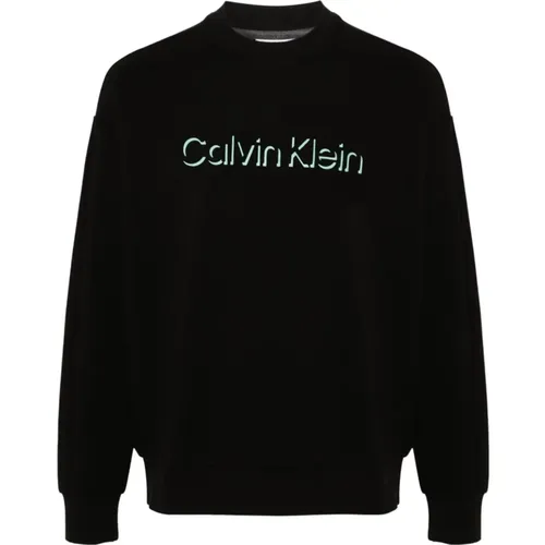 Cotton Crewneck Sweater , male, Sizes: M, L, S, XL - Calvin Klein - Modalova