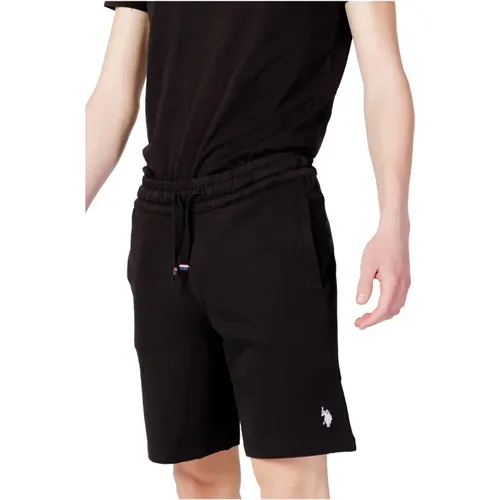 Schwarze Baumwollshorts für Herren , Herren, Größe: XL - U.s. Polo Assn. - Modalova