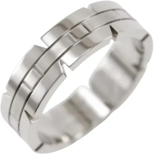 Pre-owned White Gold rings , male, Sizes: ONE SIZE - Cartier Vintage - Modalova