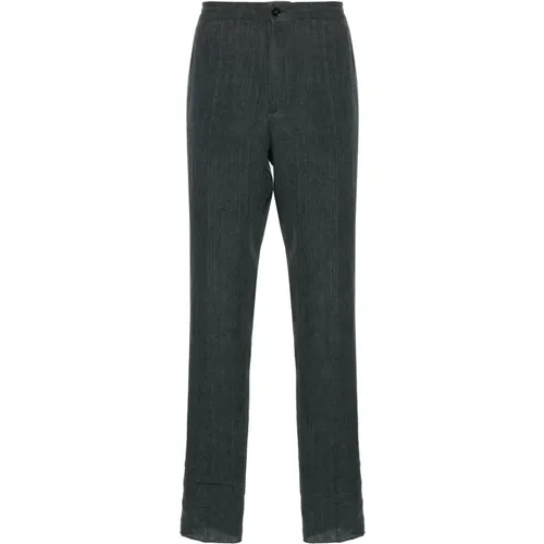 Linen Pants with Side and Back Pockets , male, Sizes: 2XL - Ermenegildo Zegna - Modalova