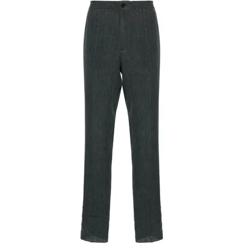 Linen Pants with Side and Back Pockets , male, Sizes: L, 3XL, XL, 2XL - Ermenegildo Zegna - Modalova