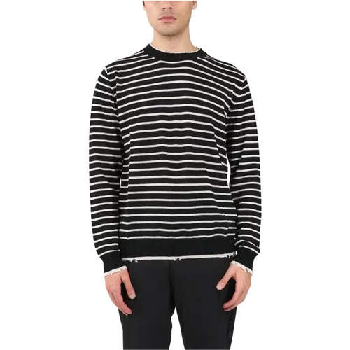 Striped Wool Sweater , male, Sizes: L, M, 2XL, XL - Mauro Grifoni - Modalova